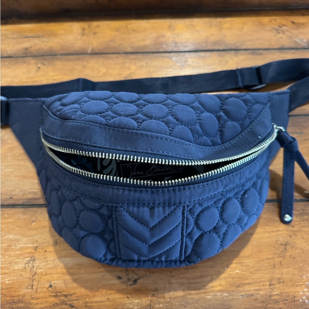 Vera Bradley black quilt fanny pack belt bag